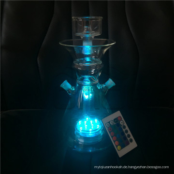 Blaues Licht aus Glas Shisha